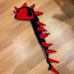 Red and Black Dinosaur Tail Costume